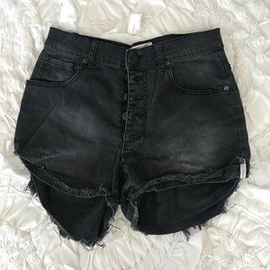 Black Stretch One Teaspoon Harlet Shorts